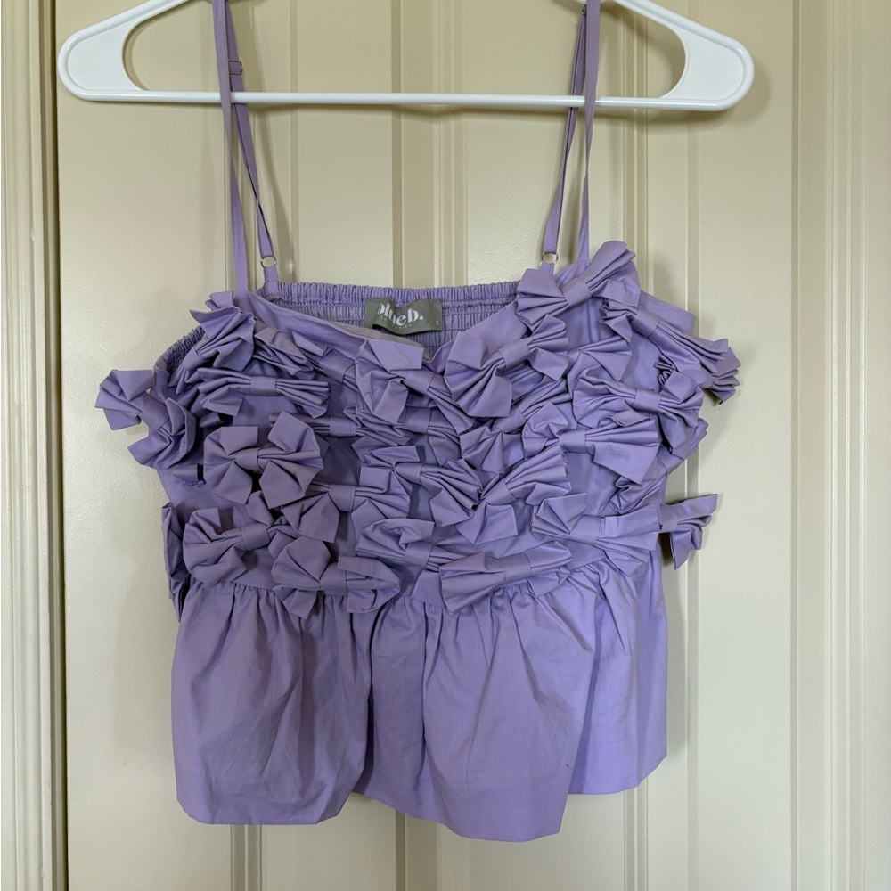 Purple Ruffled Top by
